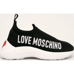 Love Moschino - Buty. Czarne buty sportowe damskie Love Moschino, bez wzorów, ze skóry, sportowe. Za 779,90 zł.