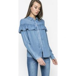 Vila - Koszula Jazzy. Szare koszule jeansowe damskie Vila, m, casualowe, z klasycznym kołnierzykiem, z długim rękawem. W wyprzedaży za 99,90 zł.