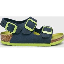 Birkenstock - Sandały dziecięce Milano Kinder. Niebieskie sandały chłopięce Birkenstock, ze skóry, na klamry. W wyprzedaży za 139,90 zł.