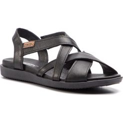 Sandały PIKOLINOS - W0H-0805BG Black. Czarne klapki damskie Pikolinos, bez wzorów, ze skóry, bez obcasa. W wyprzedaży za 299,00 zł.