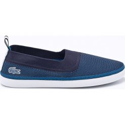Lacoste - Tenisówki. Niebieskie trampki męskie marki Lacoste, z gumy. W wyprzedaży za 329,90 zł.