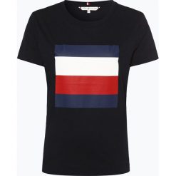 Tommy Hilfiger - T-shirt damski, niebieski. Niebieskie t-shirty damskie TOMMY HILFIGER, s, z nadrukiem, bez kołnierzyka. Za 129,95 zł.