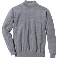 Sweter ze stójką Regular Fit bonprix szary melanż. Szare golfy męskie marki bonprix, s, melanż, z dzianiny, klasyczne, ze stójką. Za 37,99 zł.