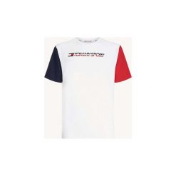 T-shirty z krótkim rękawem Tommy Sport S20S200103 LOGO TEE. Białe t-shirty męskie Tommy Sport, s, bez wzorów, sportowe, bez kołnierzyka, krótkie. Za 138,46 zł.