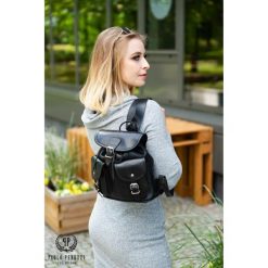 Plecak skórzany vintage Paolo Peruzzi S-69 czarny - czarny. Czarne plecaki damskie Paolo Peruzzi, bez wzorów, ze skóry, vintage. Za 329,99 zł.