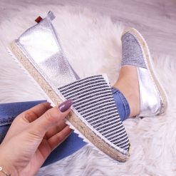Espadryle damskie: Espadryle damskie srebrne Big Star AA274194