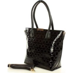 Shopper bag damskie: NOBO Logowana torebka shopper bag czarny