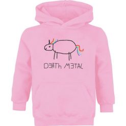 Death Metal Bluza z kapturem dziecięca jasnoróżowy (Light Pink). Różowe bluzy niemowlęce marki Death Metal, z nadrukiem, z kapturem. Za 79,90 zł.