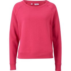 Bluza dresowa bonprix czerwień granatu. Czerwone bluzy dresowe damskie bonprix, z dresówki, bez kaptura. Za 37,99 zł.