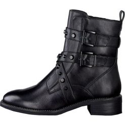 Tamaris Damskie botki 1-1-25415-23-052 Black / Szpilki (rozmiar 40). Czarne botki damskie Tamaris, na klamry. W wyprzedaży za 340,00 zł.