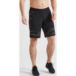 Spodenki fitness cardio FST 500 męskie. Brązowe spodenki sportowe męskie DOMYOS, xl, bez wzorów, z elastanu, na fitness i siłownię. Za 59,99 zł.