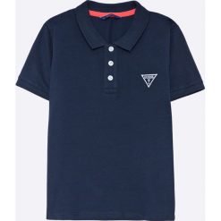 Guess Jeans - Polo dziecięce 118-175 cm. Czarne t-shirty chłopięce Guess Jeans, z aplikacjami, z elastanu, z krótkim rękawem. Za 139,90 zł.