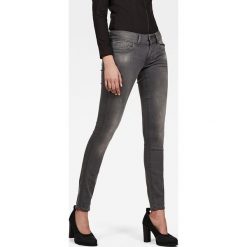 Dżinsy "Lynn" - Skinny fit - w kolorze szarym. Szare rurki damskie G-Star, l, w paski. W wyprzedaży za 343,95 zł.