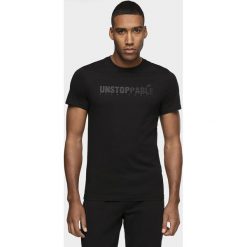 T-shirt męski TSM002 - głęboka czerń. Koszulki męskie 4f, m, bez wzorów, bez kołnierzyka. W wyprzedaży za 44,99 zł.