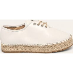 Answear - Espadryle Buanarotti. Białe espadryle damskie ANSWEAR, bez wzorów, z gumy, bez obcasa, na obcasie. Za 99,90 zł.
