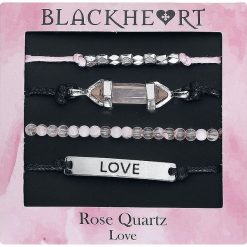Blackheart Rose Quartz - Love Zestaw bransoletek jasnoróżowy (Light Pink). Różowe bransoletki damskie marki Blackheart, z tworzywa sztucznego, sztuczne. Za 42,90 zł.