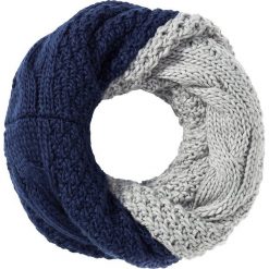 Dwustronny szal koło, dzianina bonprix niebiesko-szary. Szare szaliki damskie bonprix, z dzianiny. Za 32,99 zł.