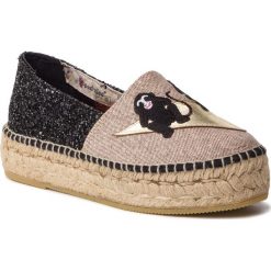 Espadryle ESPADRILLES - Demi 22184-35769-1 Rustic/Marron. Pomarańczowe espadryle damskie Espadrilles, bez wzorów, ze skóry, bez obcasa, na obcasie. W wyprzedaży za 319,00 zł.