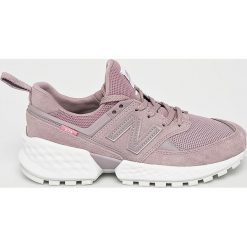New Balance - Buty. Fioletowe buty sportowe damskie New Balance, bez wzorów, ze skóry, sportowe, na fitness i siłownię. W wyprzedaży za 349,90 zł.
