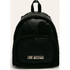 Love Moschino - Plecak. Czarne plecaki damskie Love Moschino, bez wzorów, ze skóry. W wyprzedaży za 699,90 zł.