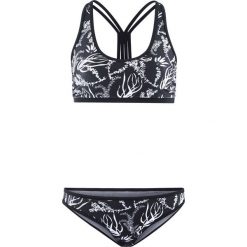Bikini z biustonoszem bustier (2 części) bonprix czarno-biały. Czarne stroje kąpielowe damskie bonprix, bez wzorów. Za 79,99 zł.
