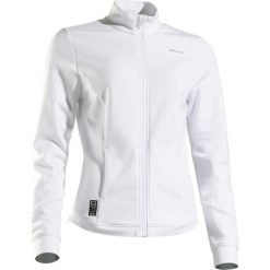 Kurtka tenis Dry 900 damska. Białe kurtki sportowe damskie ARTENGO, bez wzorów, z elastanu, bez kaptura, tenisowe. Za 99,99 zł.