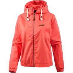 Kurtka "Library" w kolorze koralowym. Czerwone kurtki damskie Street Wear, xs, bez wzorów, ze skóry, bez kaptura. W wyprzedaży za 163,95 zł.