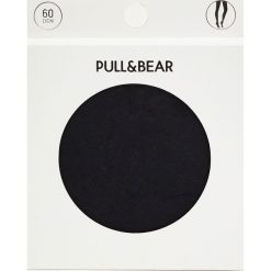 Rajstopy basic 60 DEN. Czarne pończochy damskie Pull&Bear, bez wzorów. Za 29,90 zł.