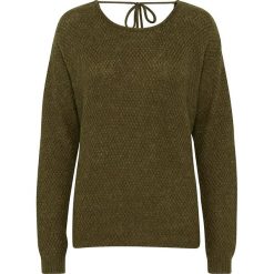 Swetry oversize damskie: Sweter w kolorze khaki