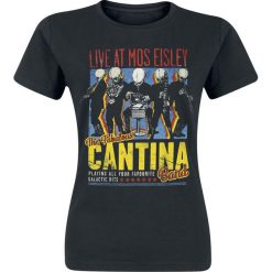 Star Wars Cantina Band On Tour Koszulka damska czarny. Czarne bluzki damskie Star Wars, xl, z motywem z bajki, retro, z dekoltem na plecach. Za 79,90 zł.