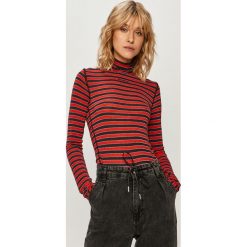 Pinko - Longsleeve. Czerwone bluzki damskie Pinko, s, bez wzorów, z elastanu, casualowe, z golfem. Za 419,90 zł.