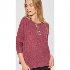 Lekki sweter - Bordowy. Czerwone swetry klasyczne damskie Cropp, l. Za 49,99 zł.