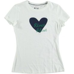 Mustang T-Shirt Damski Shiny M Biały. Białe koszulki damskie marki Mustang, m, z nadrukiem, z bawełny, bez kołnierzyka, bez rękawów. Za 97,00 zł.