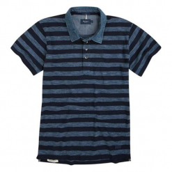 Koszulka polo w kolorze niebieskim ze wzorem. Czarne koszulki polo marki Pepe Jeans, m, w paski, z krótkim rękawem. W wyprzedaży za 149,95 zł.