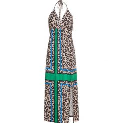 Sukienka z głębokim dekoltem halter i deseniem w cętki leoparda bonprix beżowo-brązowy leo. Sukienki damskie bonprix. Za 129,99 zł.