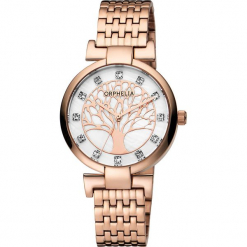 Zegarek kwarcowy w kolorze perłowobiało-złotym. Żółte, analogowe zegarki damskie Esprit Watches, ze stali. W wyprzedaży za 204,95 zł.
