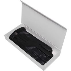 SKÓRZANE RĘKAWICZKI Z ZAMKIEM. Czarne rękawiczki męskie marki Top Secret, na lato, z puchu. W wyprzedaży za 49,99 zł.