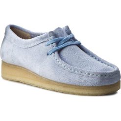 Creepersy damskie: Półbuty CLARKS - Wallabee 261227454 Pastel Blue