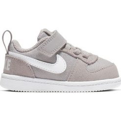 Buty Nike Court Borough Low PE (TDV) (CD8515-001). Szare buty chłopięce sportowe Nike, ze skóry, bez zapięcia, nike court. Za 129,99 zł.