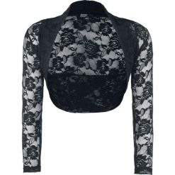 Banned Alternative Lace Bolero Bolerko czarny. Czarne kurtki damskie marki Banned Alternative, l, w koronkowe wzory, z materiału, bez kaptura. Za 121,90 zł.
