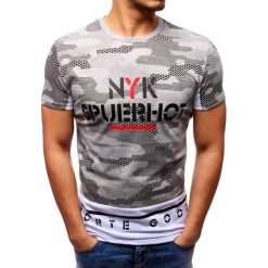 T-shirty męskie z nadrukiem: T-shirt męski z nadrukiem szary (rx2739)