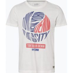 Tom Tailor Denim - T-shirt męski, biały. Białe t-shirty męskie TOM TAILOR DENIM, s, bez wzorów, z denimu, bez kołnierzyka. Za 39,95 zł.