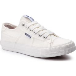 Tenisówki BIG STAR - DD274447 White. Białe półbuty damskie marki BIG STAR, na co dzień, bez wzorów, z gumy, retro, bez obcasa, na płaskiej podeszwie, bez zapięcia. Za 109,00 zł.