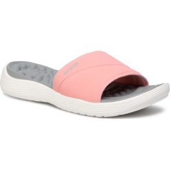 Klapki CROCS - Reviva Slide W 205474 Melon/White. Różowe klapki damskie Crocs, bez wzorów, z tworzywa sztucznego, bez obcasa. Za 179,00 zł.