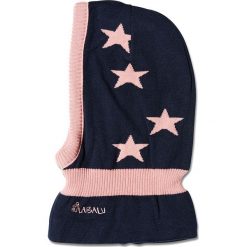 Kominiarka "Stars" w kolorze granatowym. Niebieskie czapeczki niemowlęce z polaru. W wyprzedaży za 62,95 zł.