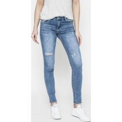 Answear - Jeansy. Niebieskie jeansy damskie ANSWEAR, z elastanu. W wyprzedaży za 99,90 zł.