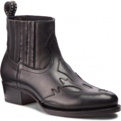 Sztyblety KARL LAGERFELD - KL42740 Black Lthr. Czarne buty zimowe damskie marki KARL LAGERFELD, z gumy, na obcasie. Za 1289,00 zł.
