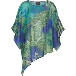 Tunika bluzkowa bonprix niebiesko-ciemnozielony z nadrukiem. Niebieskie tuniki damskie z nadrukiem bonprix. Za 54,99 zł.