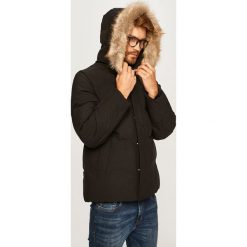 Calvin Klein - Kurtka. Czarne płaszcze męskie Calvin Klein, s, bez wzorów, z elastanu, krótkie, z kapturem. Za 1299,00 zł.