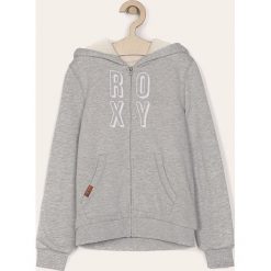 Roxy - Bluza dziecięca 128-176 cm. Szare bluzy dziewczęce Roxy, z nadrukiem, z bawełny, z kapturem. Za 249,90 zł.